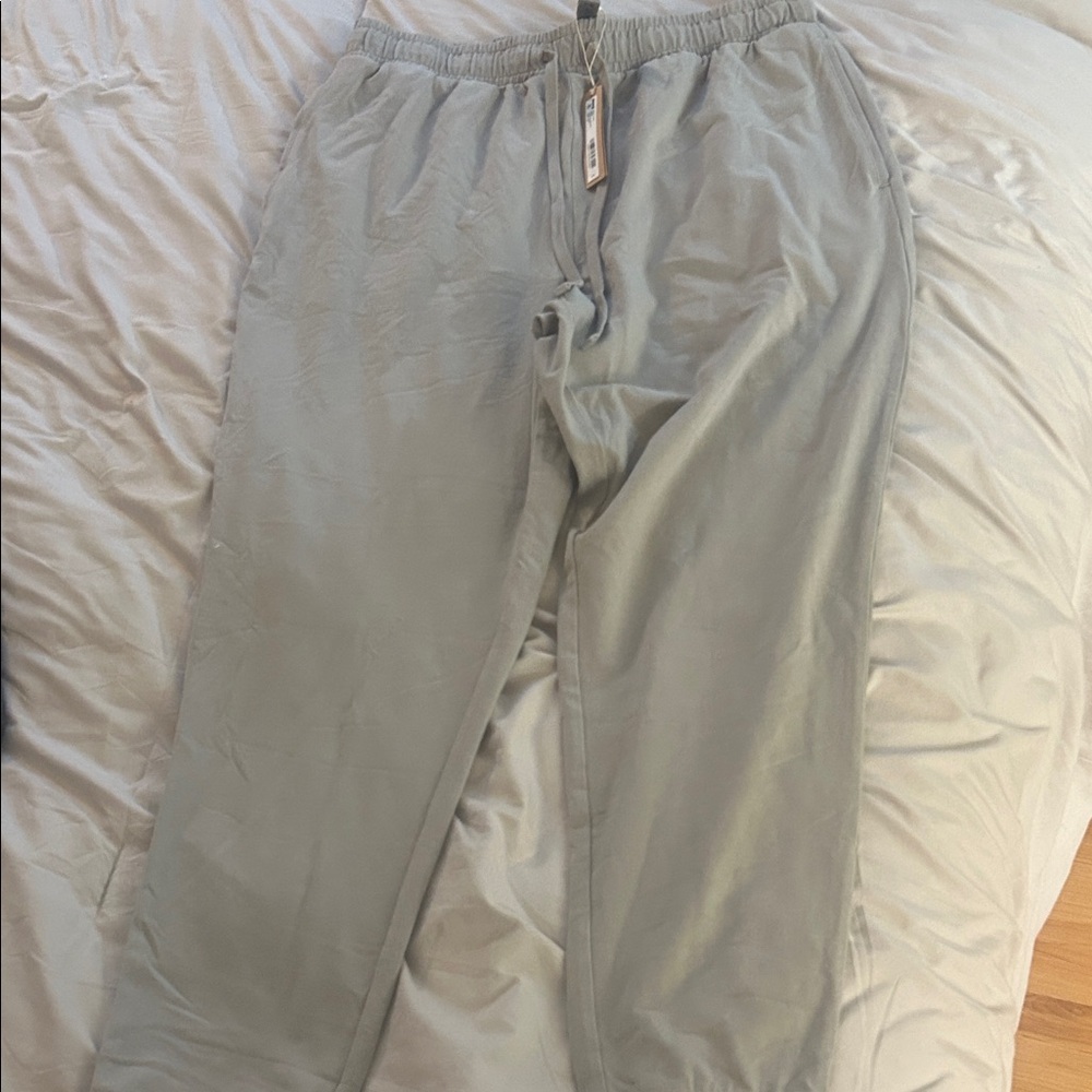 SKIMS Light Gray Jersey Lounge Jogger Pants- Men's - Picture 4 of 14